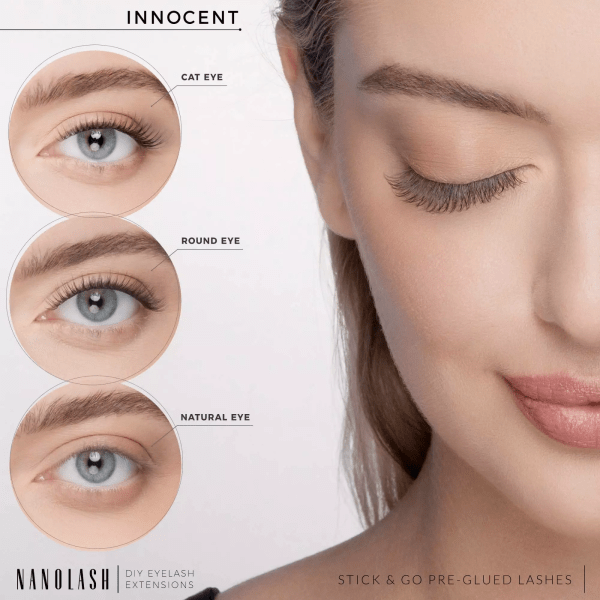 Nanolash DIY eyelash extensions Stick & Go pre-glued lashes Innocent