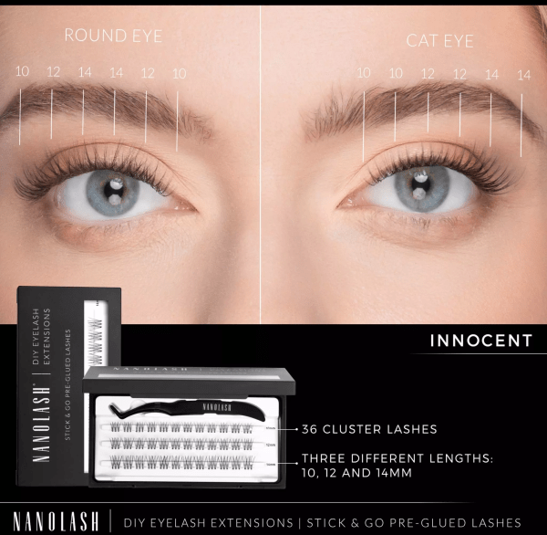 Nanolash DIY eyelash extensions Stick & Go pre-glued lashes Innocent