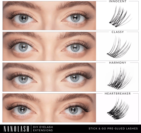 Nanolash DIY eyelash extensions Stick & Go pre-glued lashes Innocent